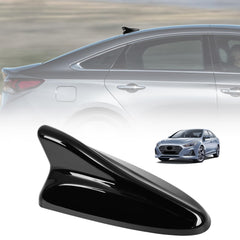 AMSPrac Shark Fin Antenna Cover, glossy black close-up highlights premium finish.