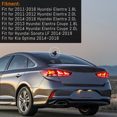 AMSPrac Shark Fin Antenna Cover installation view on Hyundai Elantra.