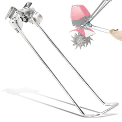 AMTHKNO 4333 power tiller kick stand front view, enhances stability during operation