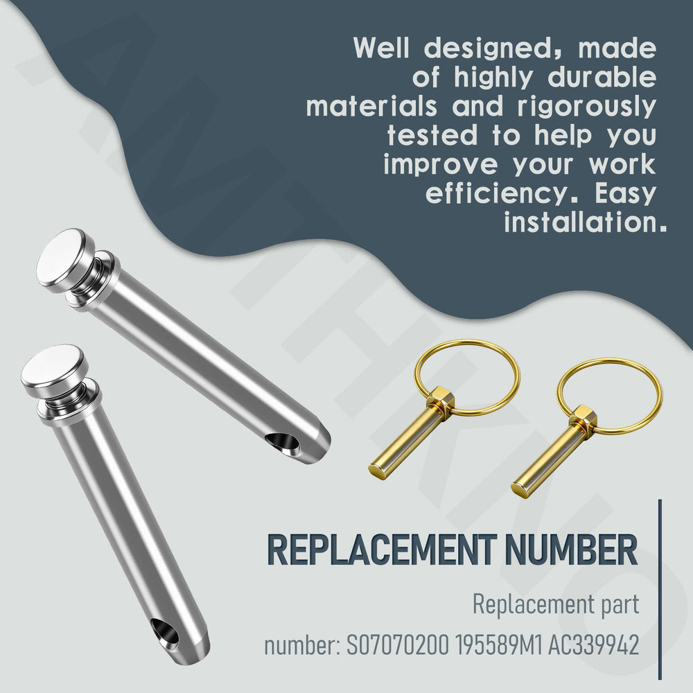 AMTHKNO 8-piece kit supports secure top link connections in field tasks