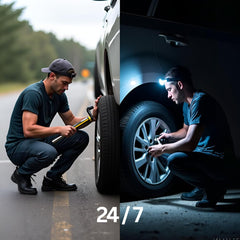 AMVIA USB headlamp attached for hands free nighttime work