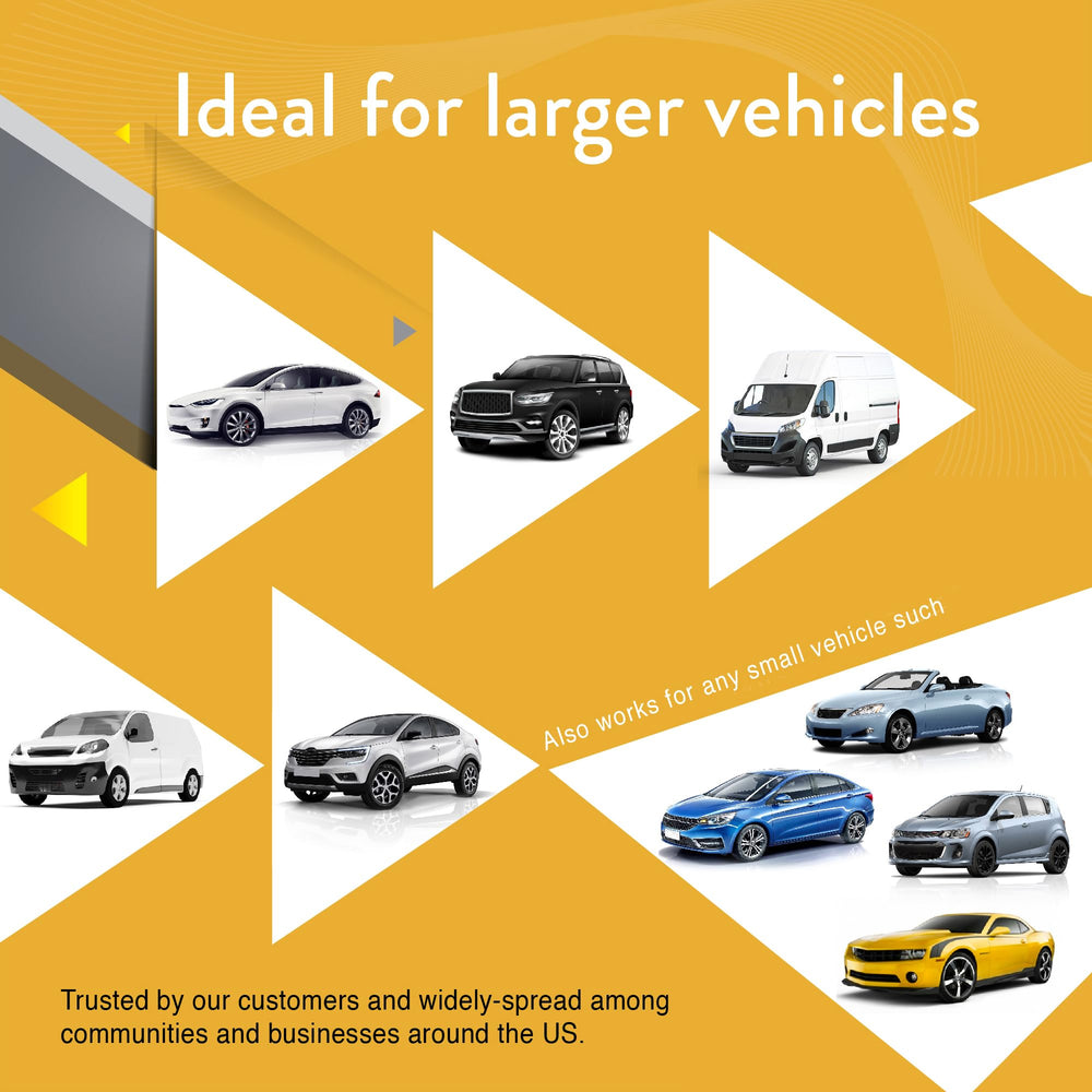 AMVIA universal-fit kit works with sedans, SUVs, trucks, and more