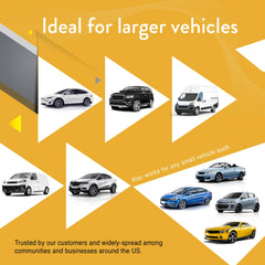 AMVIA universal-fit kit works with sedans, SUVs, trucks, and more