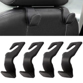 AMVOYOA headrest hooks black leather 4-pack keeps bags organized and secure while driving