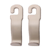 AMVOYOA leather car hook headrest beige: easy access and clutter-free seats.