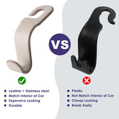 AMVOYOA back seat organizer hook beige: maximize car storage space.