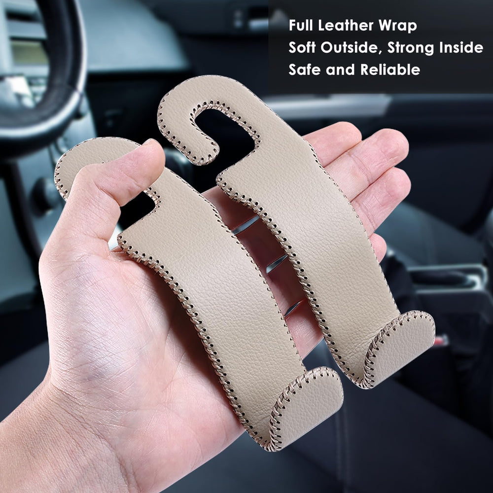AMVOYOA seat back organizer beige-2: keep belongings tidy on the road.