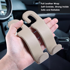 AMVOYOA seat back organizer beige-2: keep belongings tidy on the road.