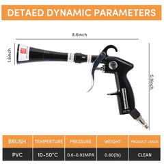 Ergonomic handle of the ANABIUP Tornado gun for comfortable extended use.