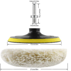 ANAHAF 6-inch polishing kit includes pads, drill adapter, suction cup.