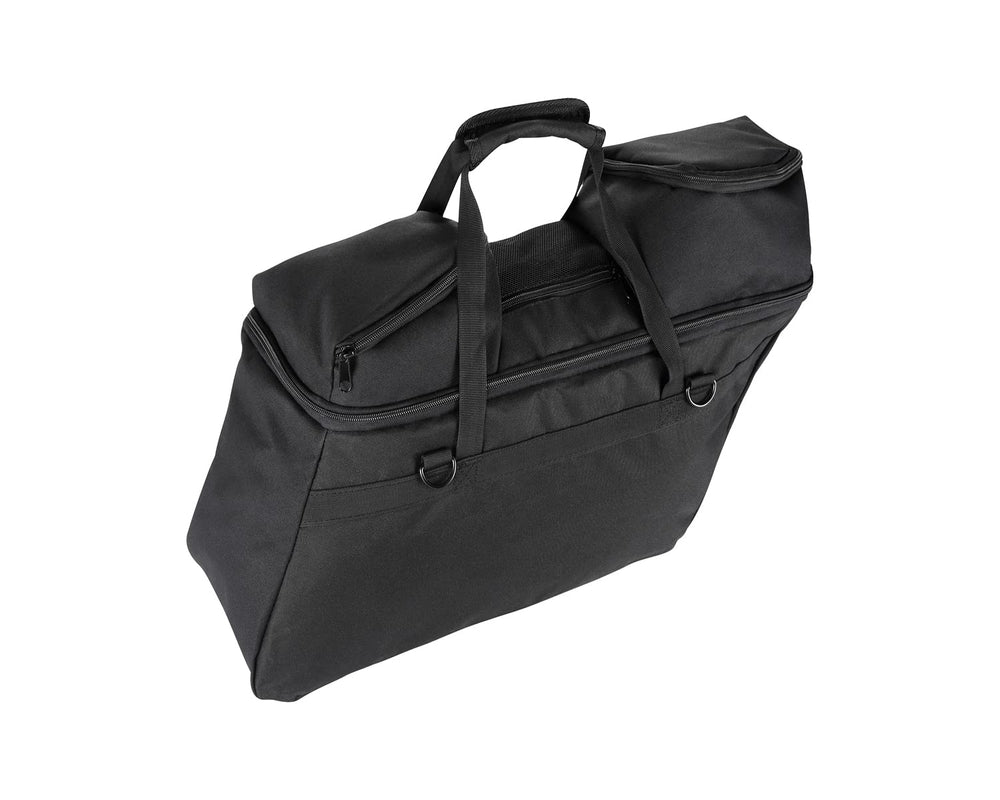ANASES saddlebag liner with heavy handles and straps for secure on-road packing