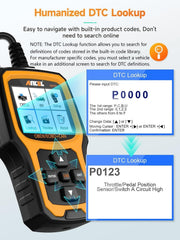 ANCEL AD410 O2 sensor test helps optimize air-fuel mix.