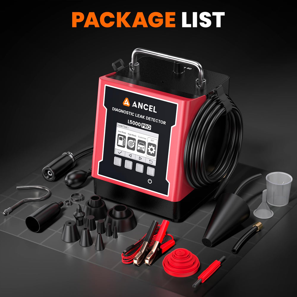 ANCEL L5000 PRO smoke testing sequence visual for leaks