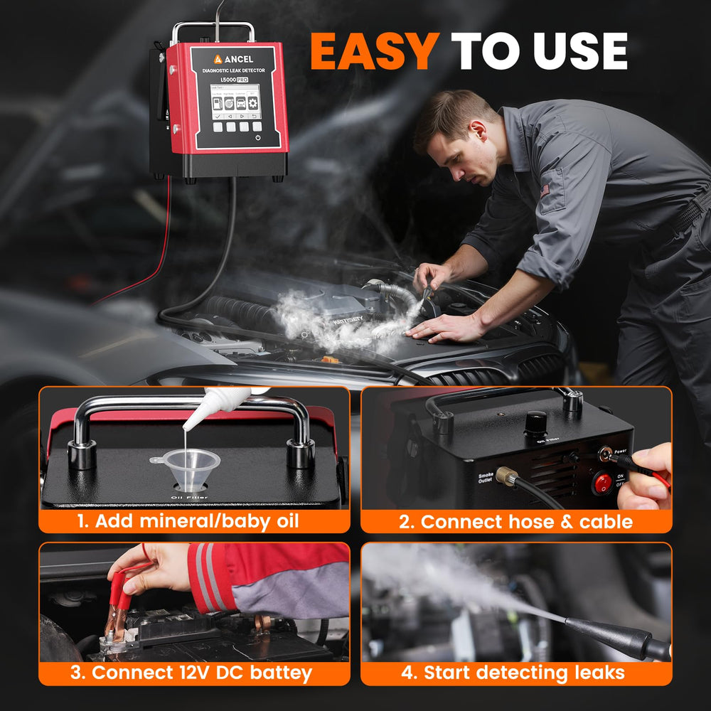 ANCEL L5000 PRO diagnostic workflow covering EVAP and turbo systems