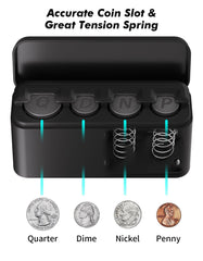 ANCHOM coin holder fits most cars for neat, jam-free spare change.