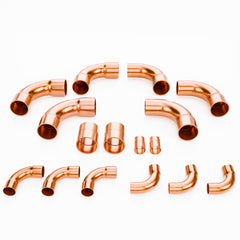 ANCIMOON HVAC copper fittings 3/4 90° long-turn elbow for durable refrigeration connections