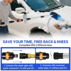 ANCLO car wheel brush with soft bristles for crevices and rims