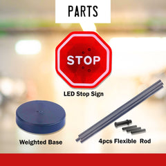 Andalus Brands adjustable-height stop sign fits most vehicle heights up to 53 inches.