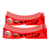 Andersen Hitches 3604-2 camper leveler on tire for precise RV leveling.