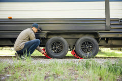 Andersen Hitches 3604 two-block setup supports stable ground preparation