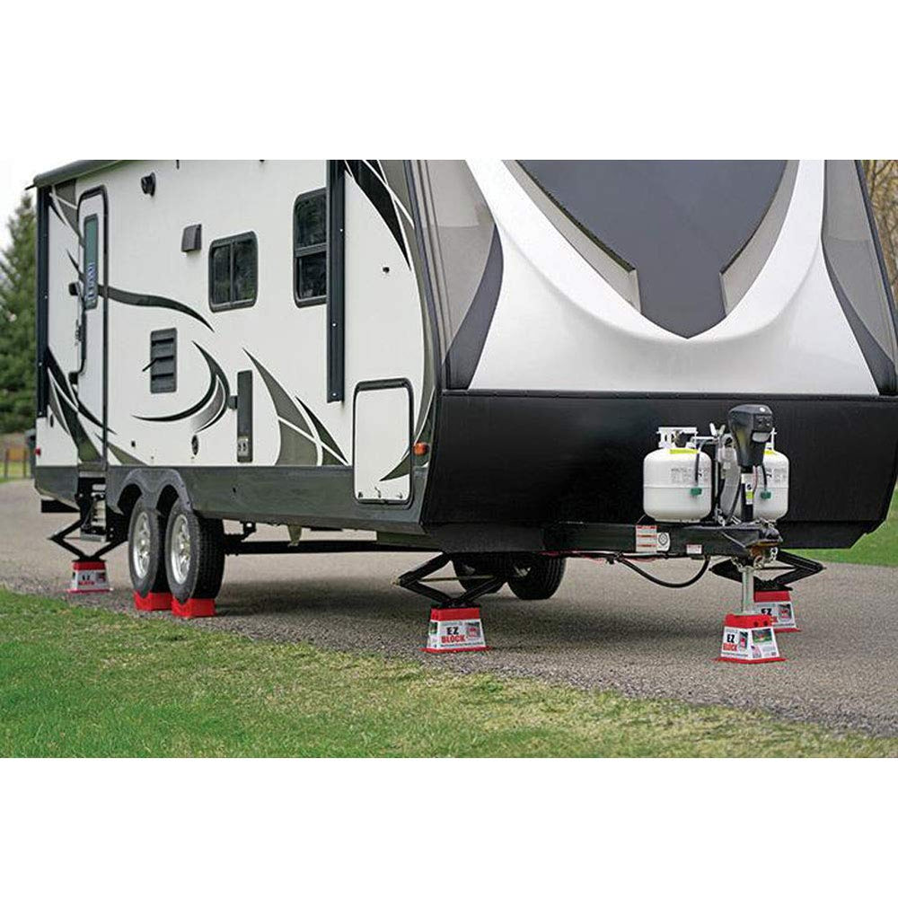 Andersen Hitches EZ Block stackable design used for extra height on uneven ground.