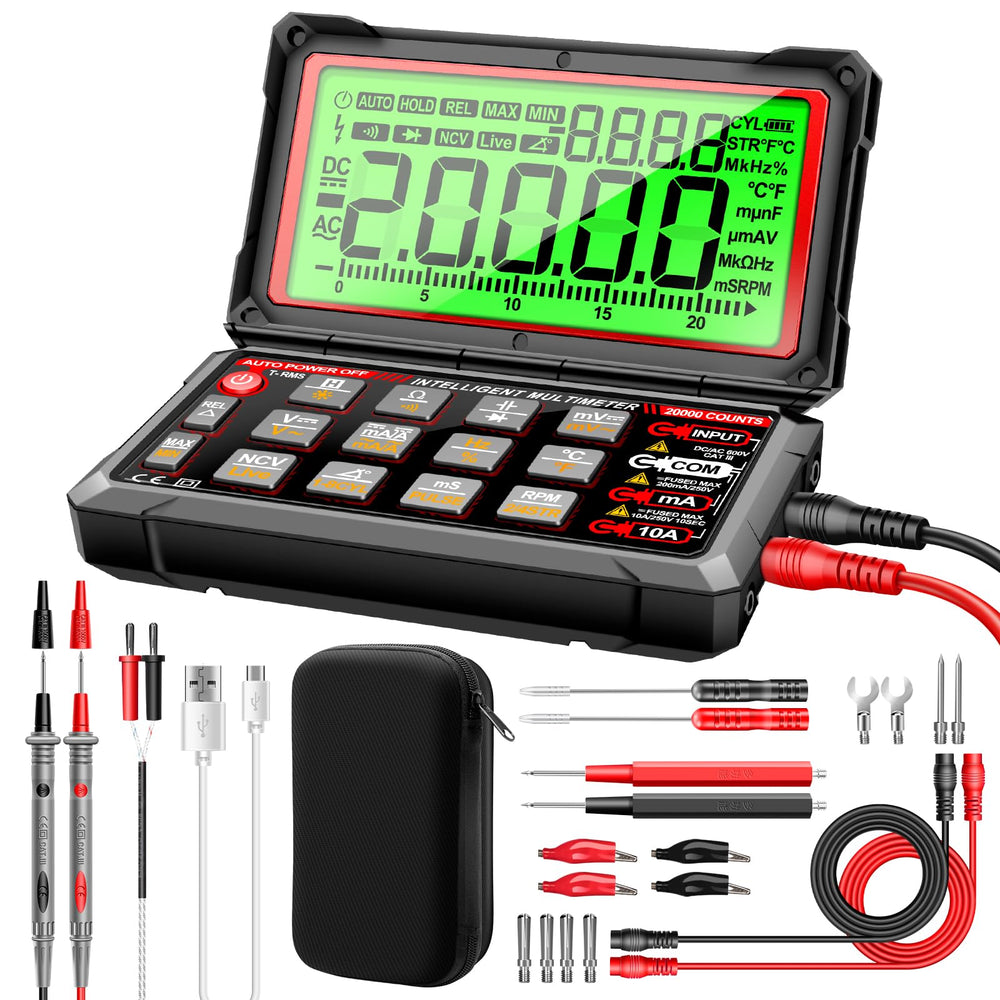 ANENG 623 flip-cover design for portable field diagnostics