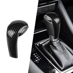 ANFOKAS gear shift knob cover closeup with glossy carbon fiber finish