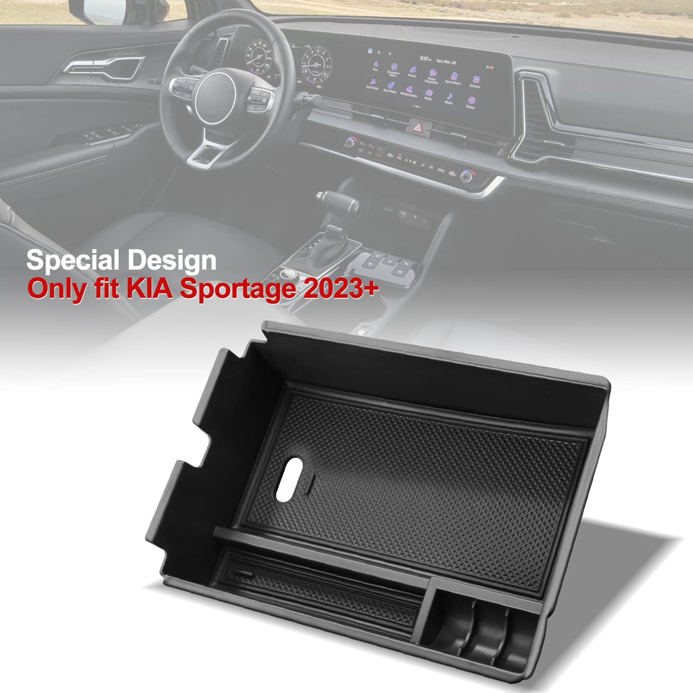 ANFOKAS center console tray tailored for Kia Sportage NQ5 supports quick access to essentials.