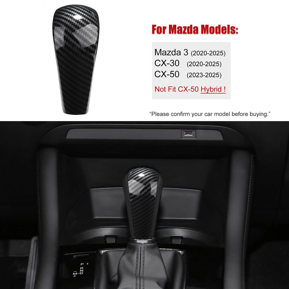 ANFOKAS Mazda 3 CX-30 CX-50 gear shift cover trim adds sporty shine to the interior.