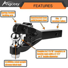 ANGCOSY black-e coating protects pintle hook from rust and wear