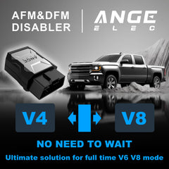 ANGE ELEC AG001 Pro AFM Disabler OBDII connector close-up enabling safe connection.