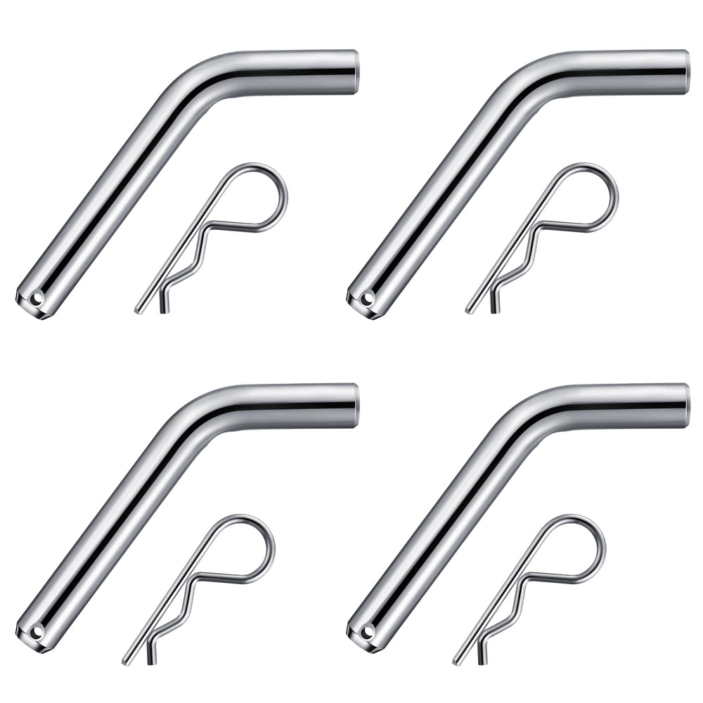 Anglechic 4-set hitch pins with grooved heads for secure towing connections