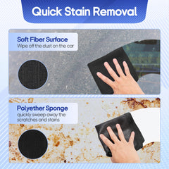 Anglekai clay towel in large area covers more surface during wipes.