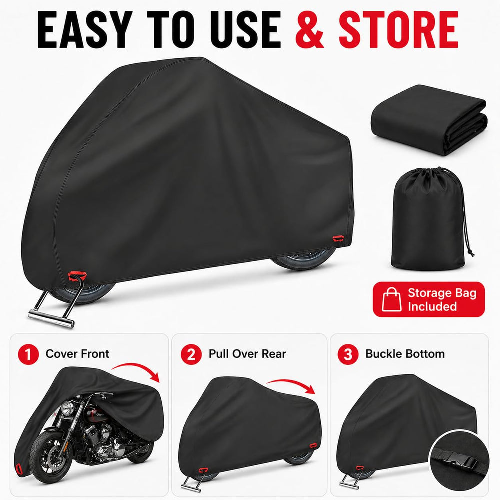 AngLink outdoor protection against sun, dust, and UV exposure on motorcycles.