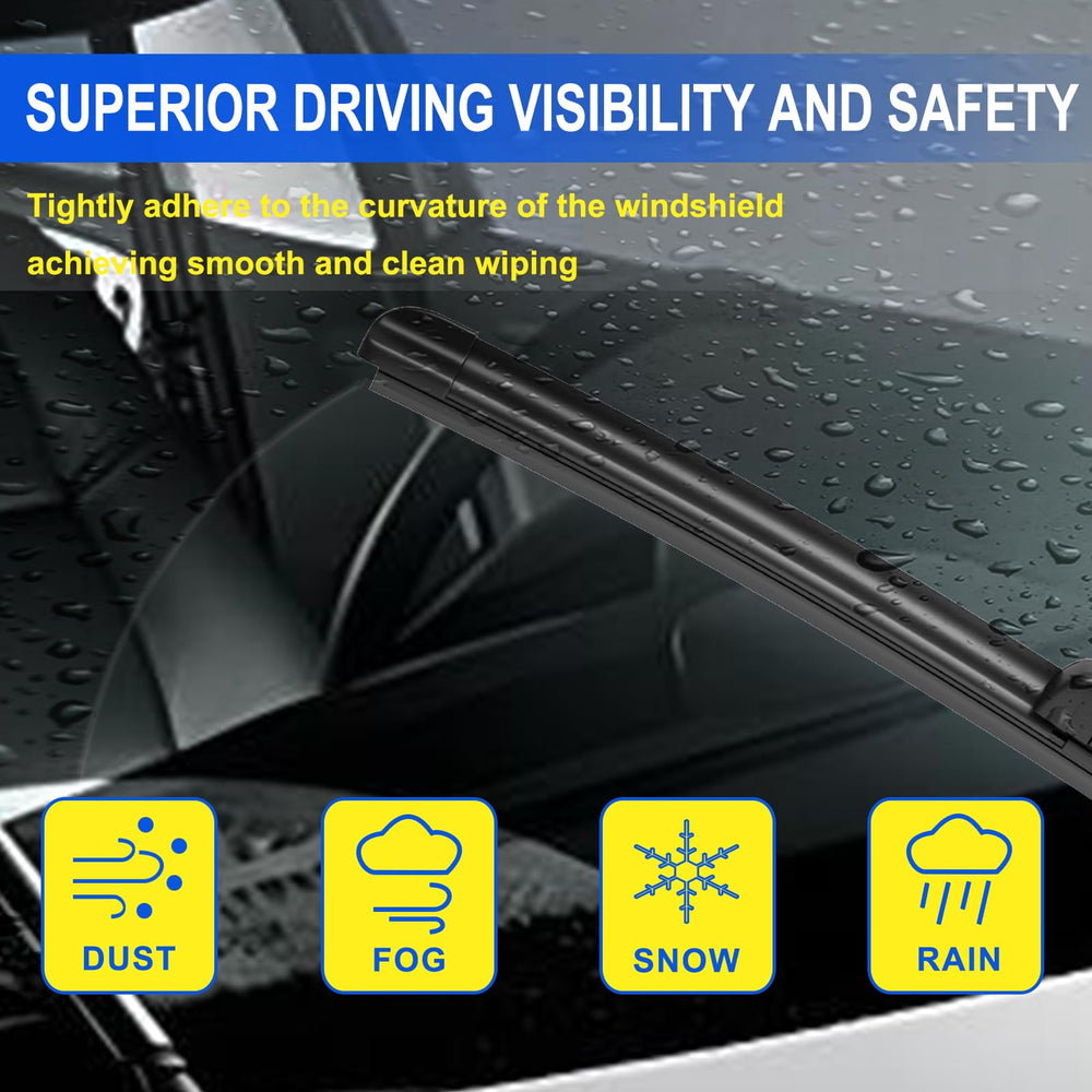 ANIKLUIM 11-inch rear wiper keeps the rear window clear.