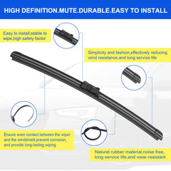 ANIKLUIM 22-inch front passenger blade with protective coating for extended life