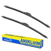 ANIKLUIM 26in and 20in wipers front view for all-season visibility.