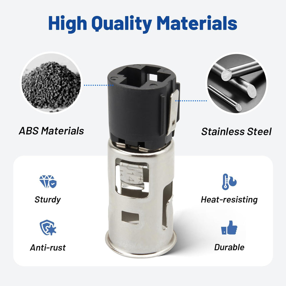 Anina ABS-aluminum receptacle construction for reliable performance