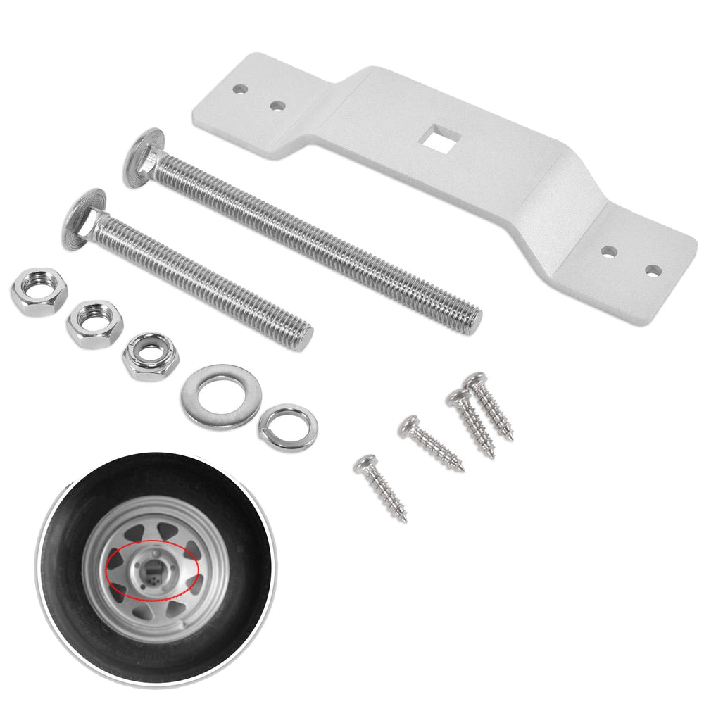 Anina spare tire mounted on wall keeps floor clear.