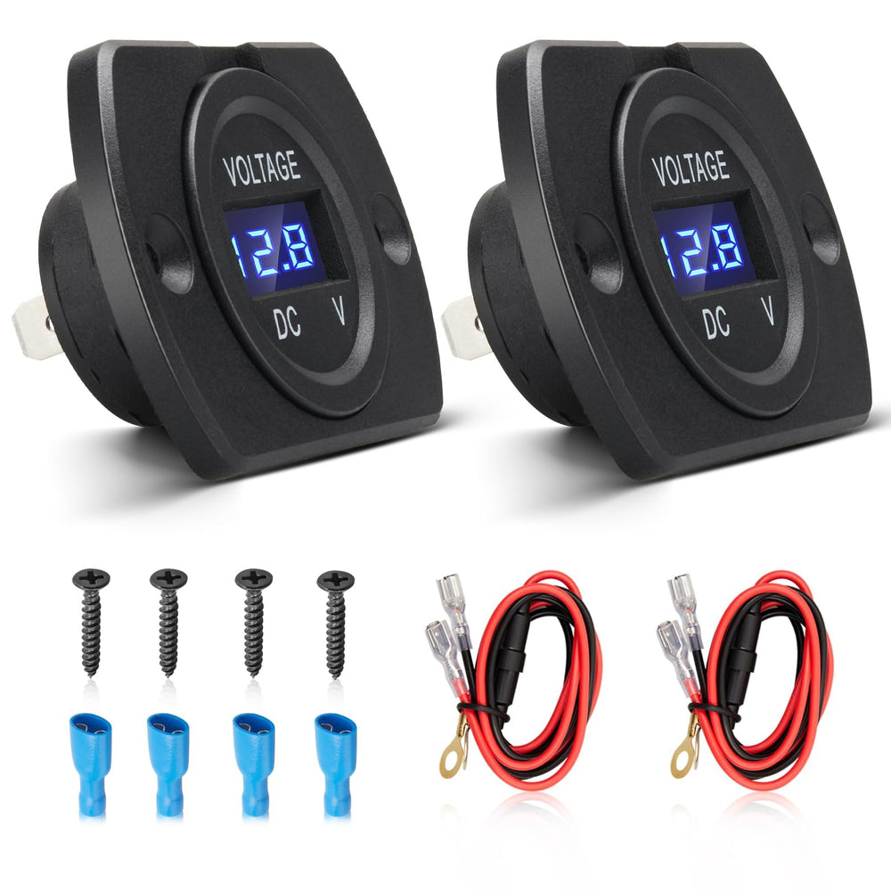 Anina voltmeter with 12V-24V LED display for reliable vehicle voltage monitoring