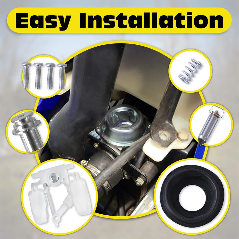 Aniro Moto rebuild process showing complete carburetor refurbishment steps.