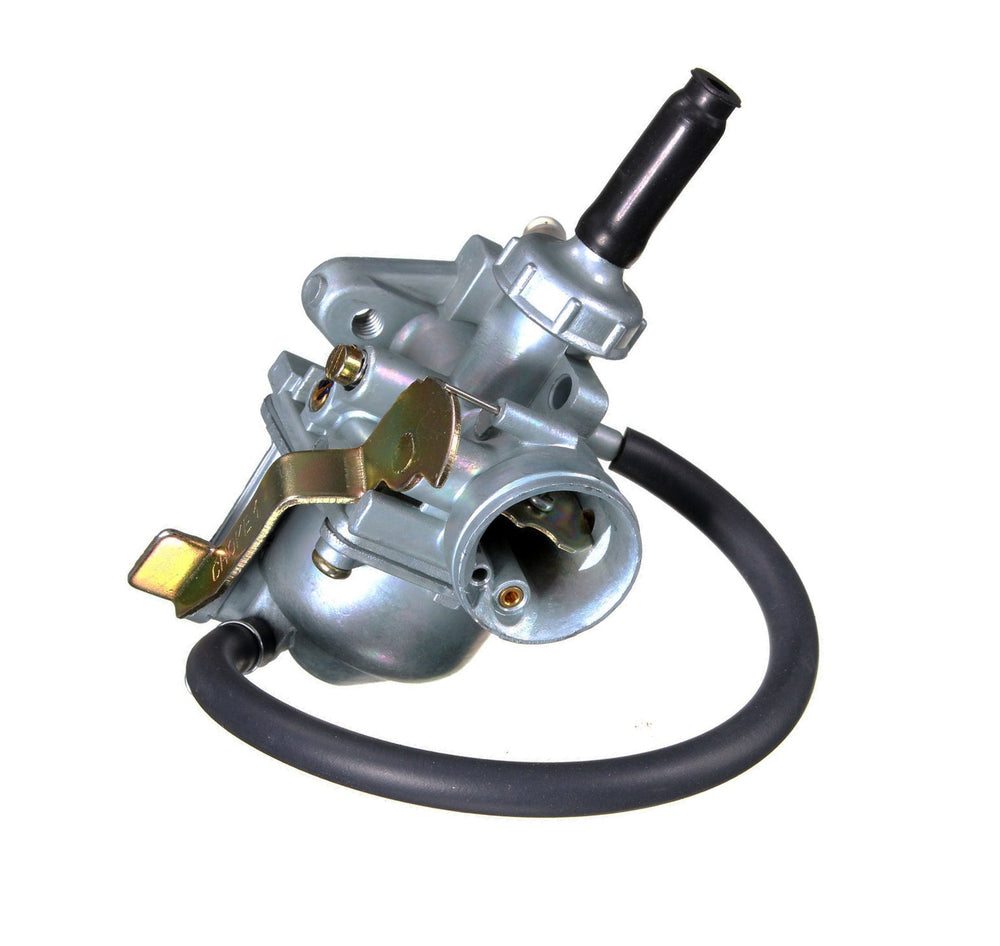 Aniro Moto CRF50 carburetor side view highlighting compact design for easy installation.