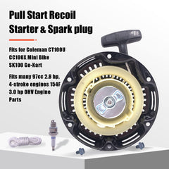 Aniro Moto pull start recoil starter compatible with CK100-S and SK100 go-karts.