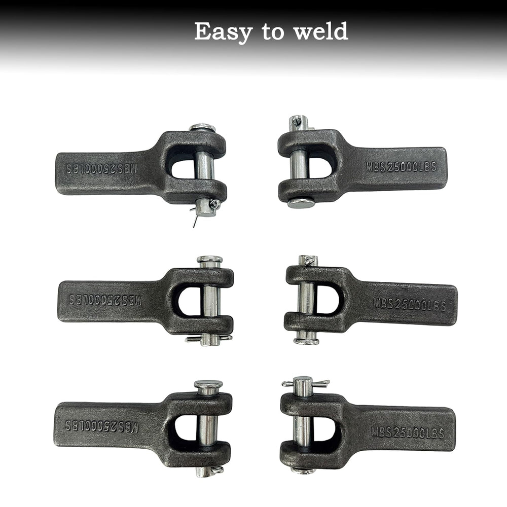 ANISUN safety chain anchor assembly closeup emphasizes robust weld-on design for long-term use