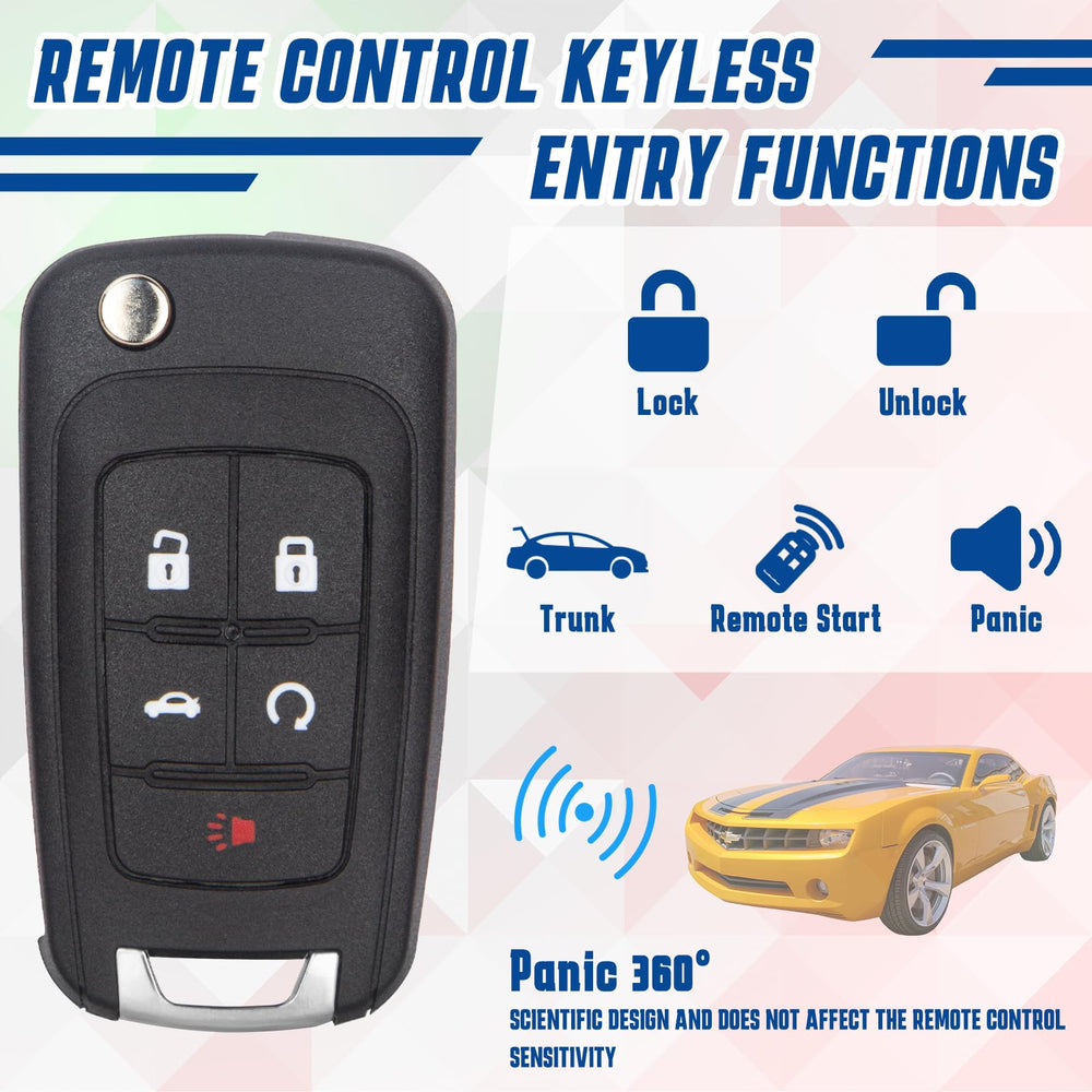Aniterbo Chevrolet Impala 5-button keyfob offers factory-like replacement.