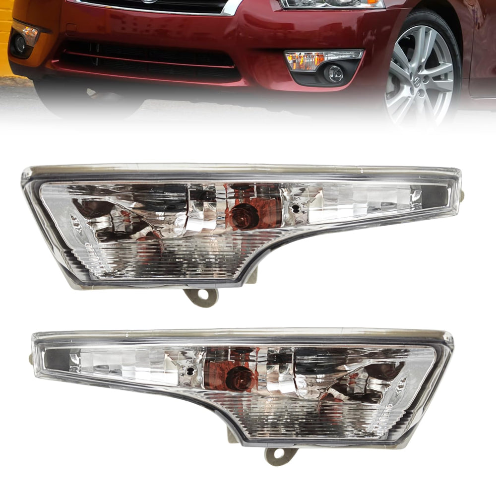 AniyaFDCX Altima front left turn signal light with clear lens for reliable signaling.