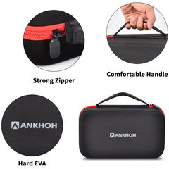 ANKHOH carrying case mesh pocket expands storage for adapters and cables