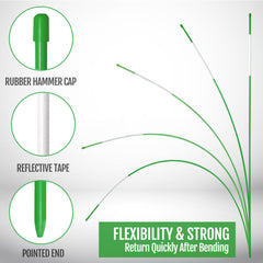 Anley fiberglass pole marker designed to flex and rebound.