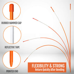 Anley hammer cap assists easy installation into soft or frozen ground.