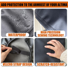 ANMOSVO Altima console cover installation view showing easy tool-free setup.